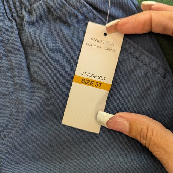 NWT Nautica T-shirt, Button Down, and Short Set 3T 💙 - Picture 13 of 14